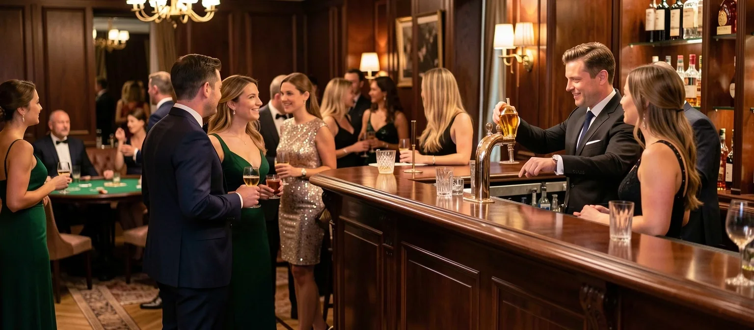 Wieczór tematyczny w Poker Lounge z gośćmi i barmanem