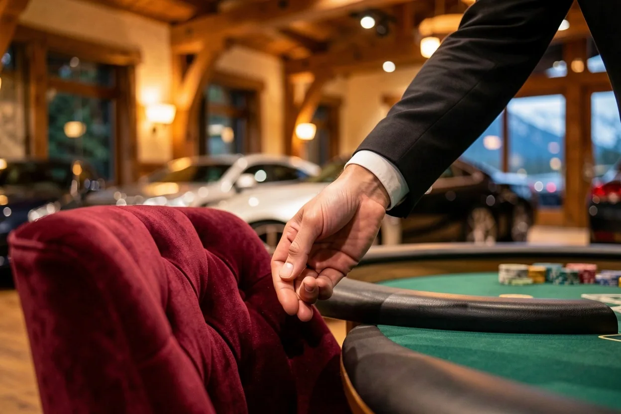 Wnętrze Poker Lounge Salamont