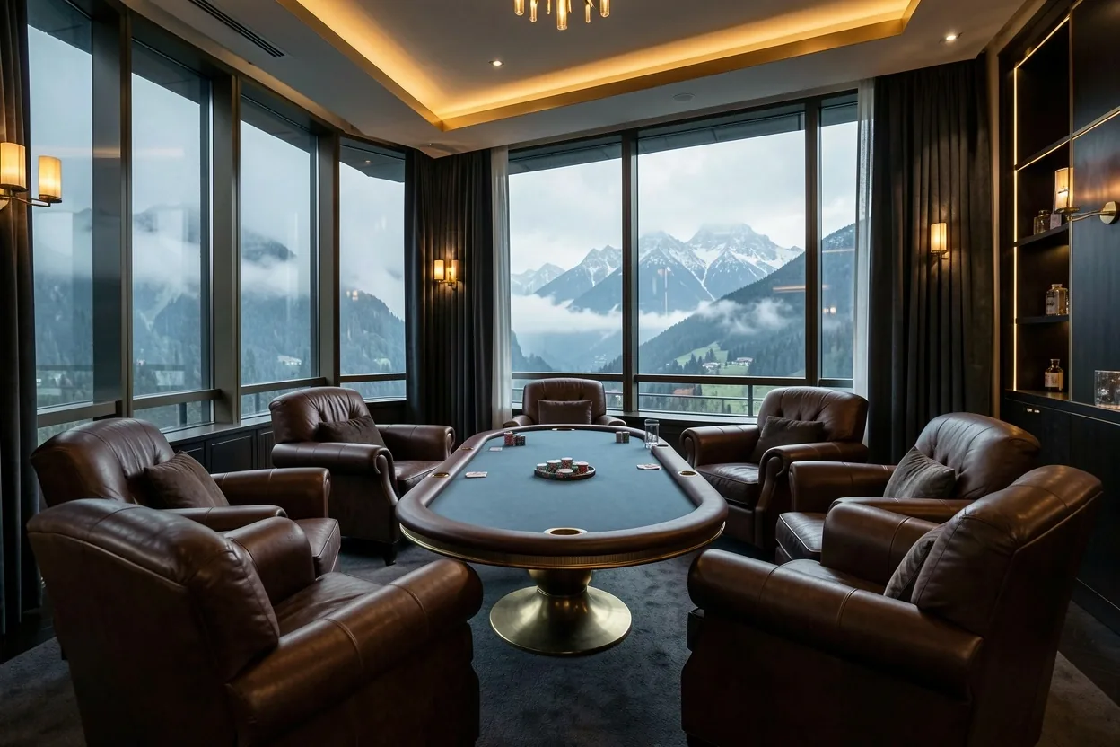 Wnętrze Poker Lounge Salamont